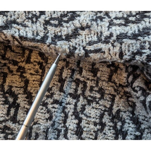 Ann Taylor Loft Gray Marbled Chunky Knit Open Front Cardigan Sweater Medium - Picture 9 of 10